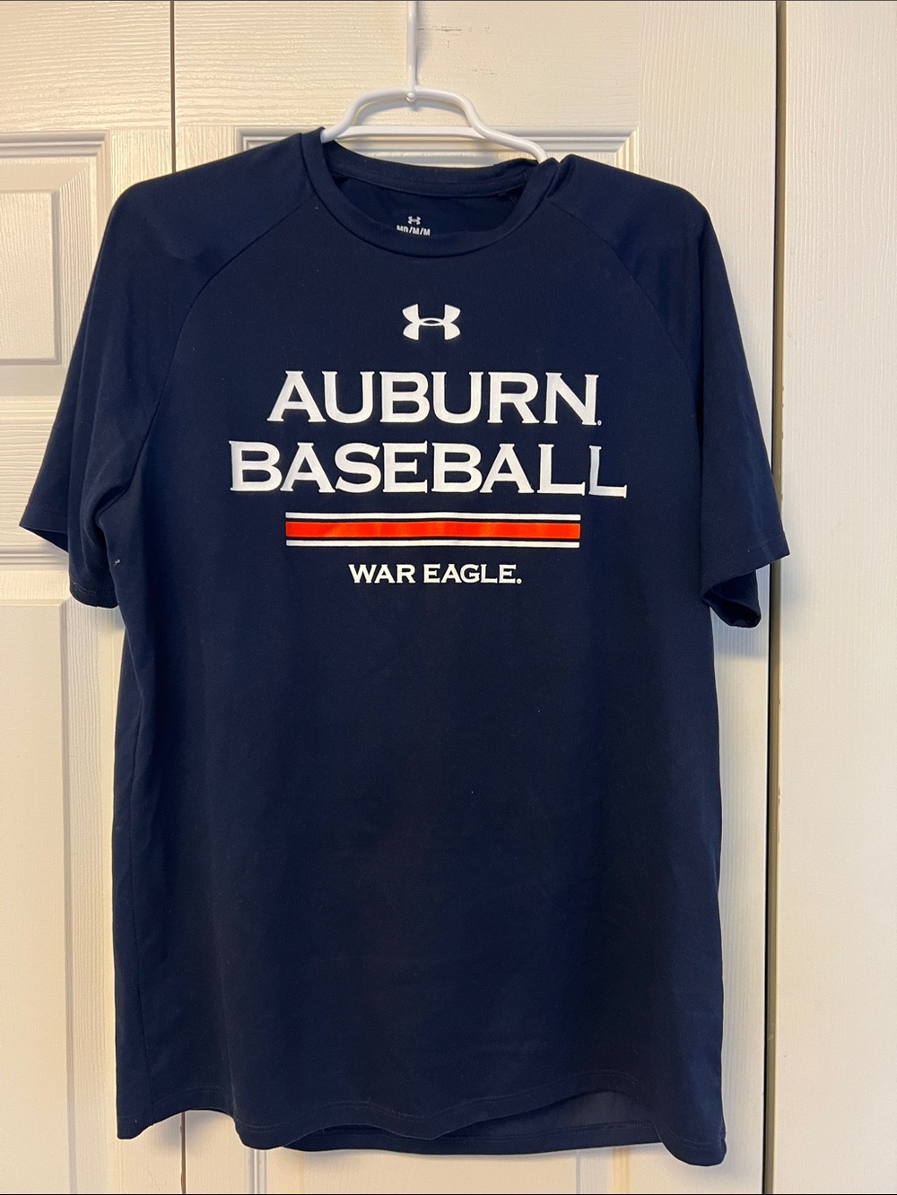 Under Armour Navy Auburn Baseball Short Sleeve Tee